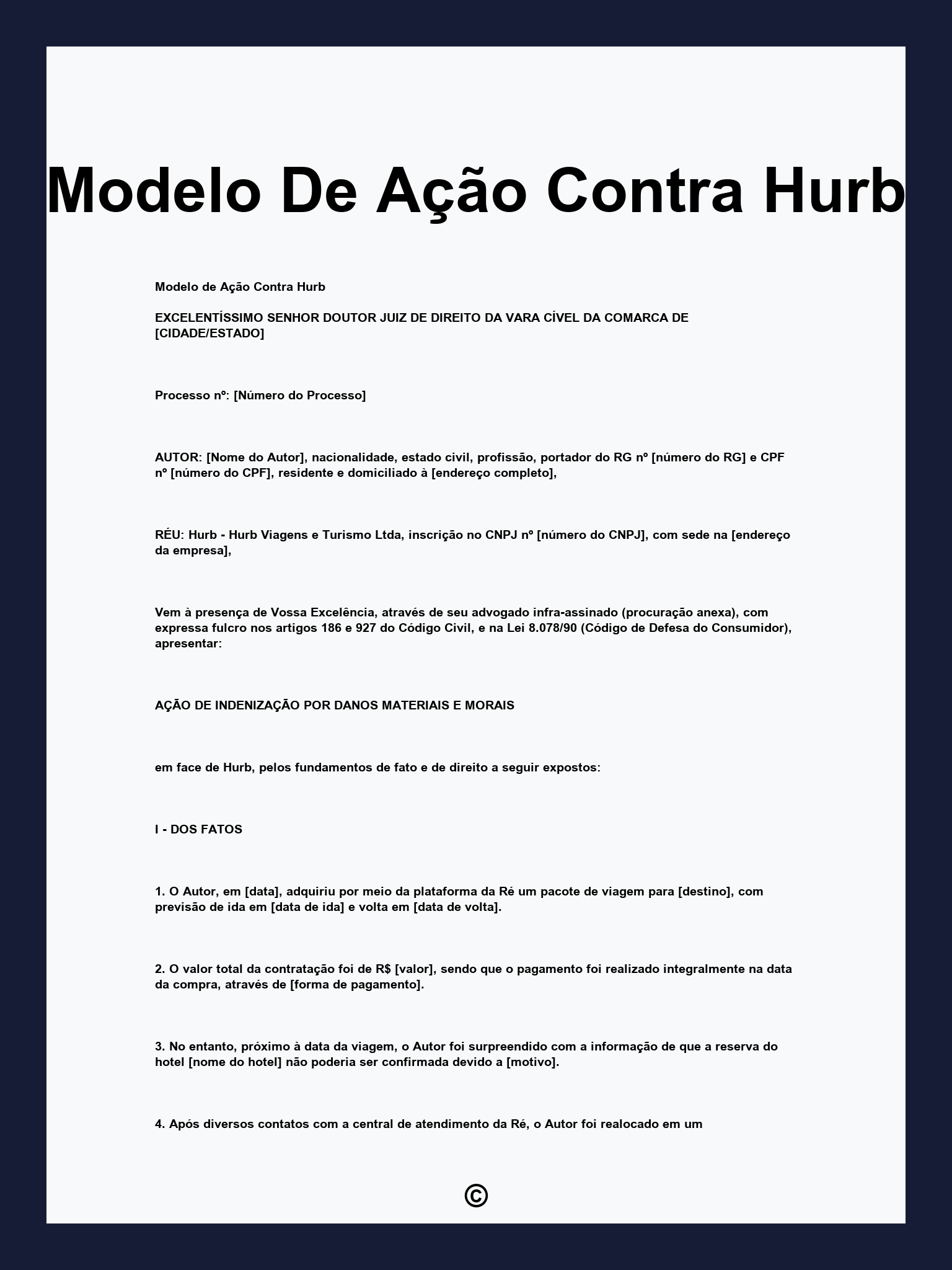 Modelo De Ação Contra Hurb